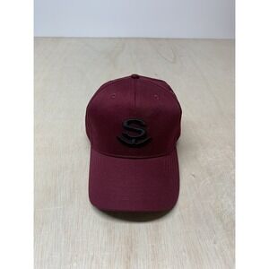 Stone Mavericks Burgundy Baseball Cap Hat Adjustable Outdoor Wear‎